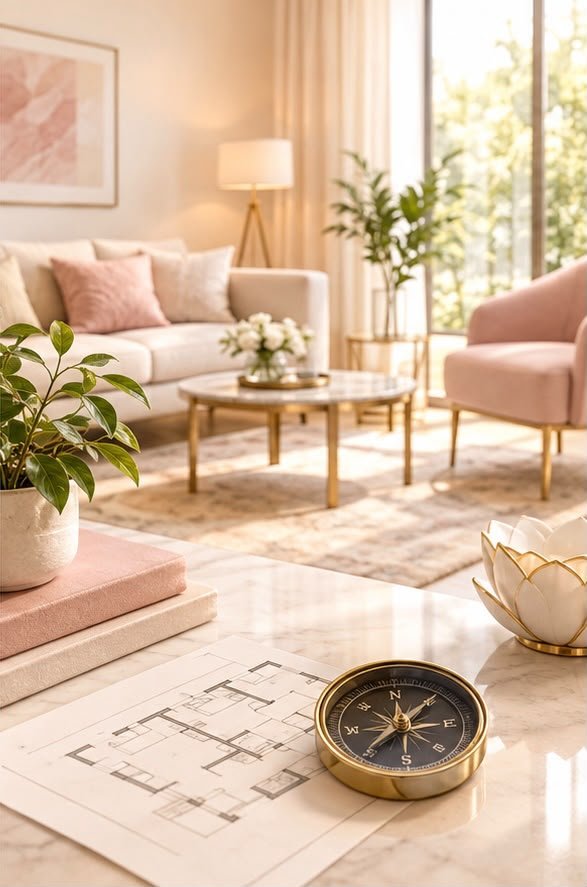 Vastu consulting: floor plan and compass